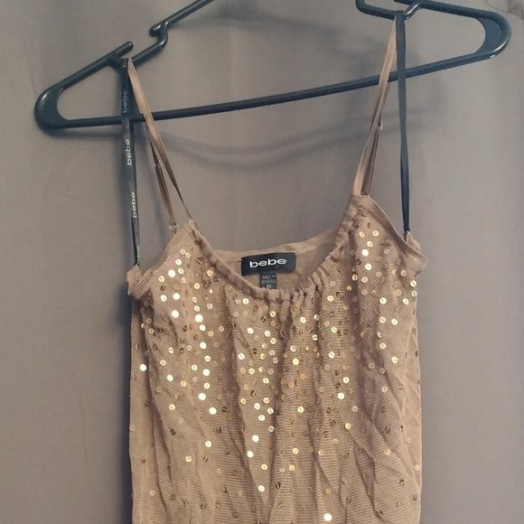 bebe Sequin Tank - Size XS - Picture 1 of 6